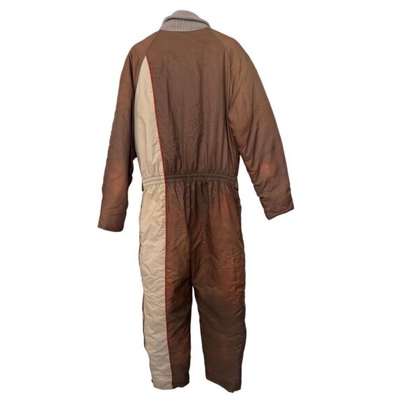 Vintage Retro Raven Ski Snowmobile Suit Men's Large Tall RARE Two Tone Tan - Picture 2 of 3